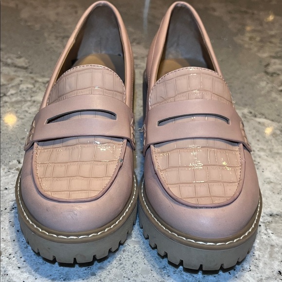 Dolce Vita Blush Light Pink Platform Loafers Size 9.5 - Picture 3 of 10